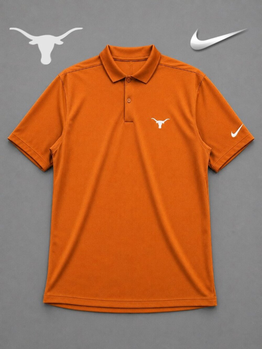 Nike Texas Longhorns Dri-FIT Tour Polo Men's M Burnt Orange Embroidered Logo